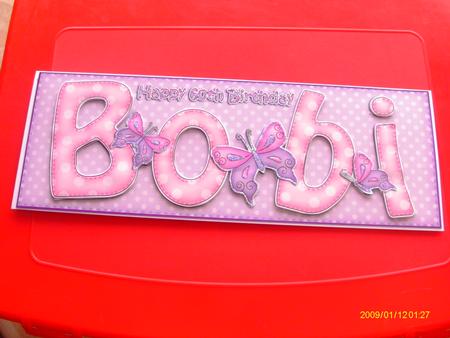 Large Dl 60th Birthday Bobi Card & 3D Decoupage by Honorscard Appleby