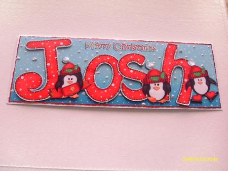 Xmas Large Dl Josh Quick Card N 3D Decoupage by Honorscard Appleby