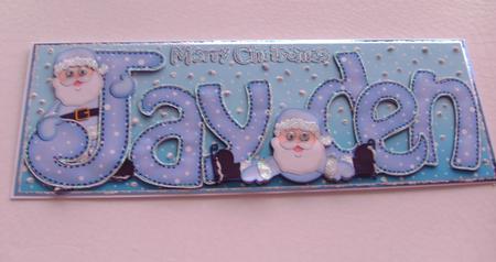 Large Dl Xmas Jayden Quick Card 3D Decoupage by Honorscard Appleby