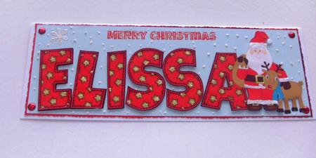 Santa with Rudolf Elissa Large Dl by Honorscard Appleby