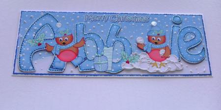 Large Dl Xmas Abbie Robins & 3D Decoupage by Honorscard Appleby