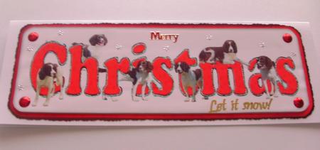 Springer Spaniel Christmas Name Sign by Honorscard Appleby