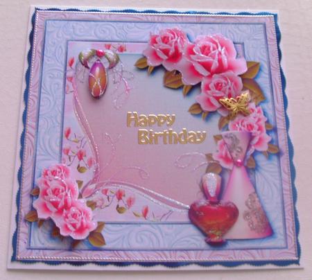 Purfume & Roses Card Topper 2 by Honorscard Appleby