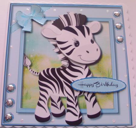 Lovely Woodland Critter Zebra  by Honorscard Appleby