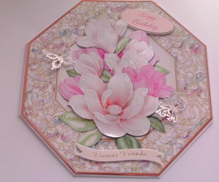 Magnolia Bouquet Large Octagonal Card Kit by Honorscard Appleby