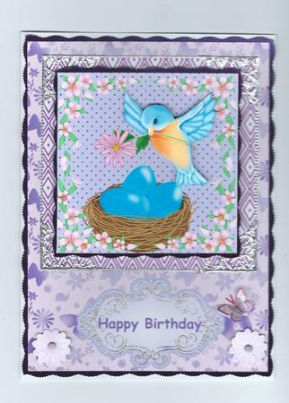 Blue Bird Card Front by Honorscard Appleby