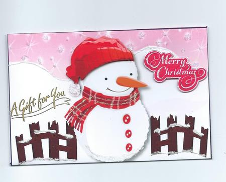 Lovely Pink Christmas Money Wallet 2 by Honorscard Appleby