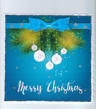 Christmas Bow & Ornaments Topper by Honorscard Appleby