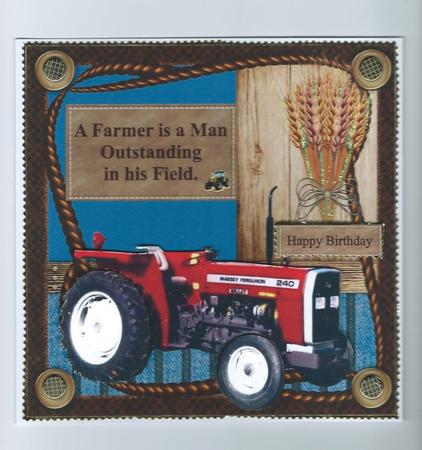 Outstanding Farmer Topper & Decoupage by Honorscard Appleby