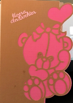 OVER THE EDGE BABY GIRL CARD by Ine Moren
