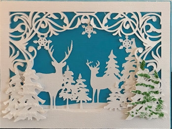 Winter woodland scene by Ine Moren