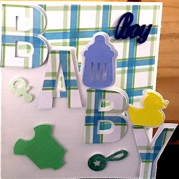 Baby Boy or Girl Letters Card by Ine Moren