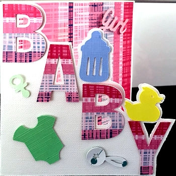 Baby Boy or Girl Letters Card by Ine Moren