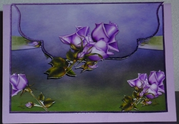 Envelope Card Lavender Roses by Ine Moren