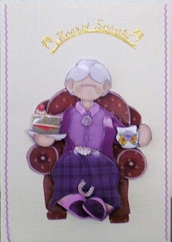 Seated Grandma Doodles by Ine Moren