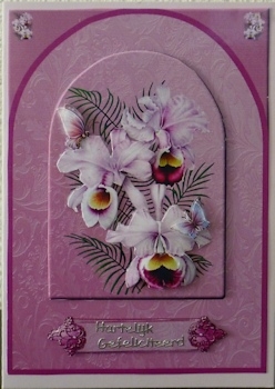 Orchids & Butterflies Arch with Decoupage by Ine Moren