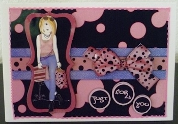 Shopping-mad Teen Decoupage - Dusky Pink by Ine Moren