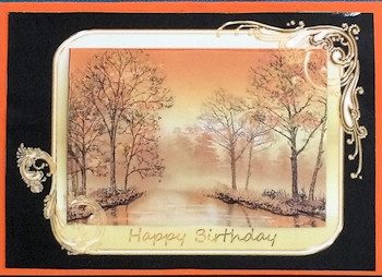 A4 Sunset Scene - Birthday by Ine Moren