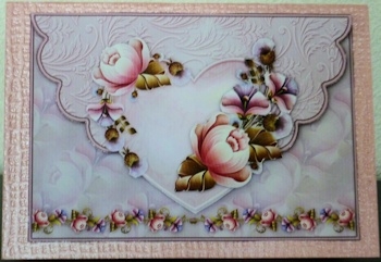 Roses and Thistles Envelope Card with Decouapge by Ine Moren