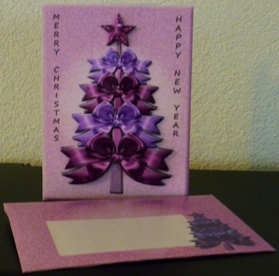Ribbon Bow Christmas Tree - Pink Orchid by Ine Moren