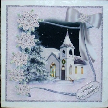 Silent Night 7 x 7 Card Front by Ine Moren