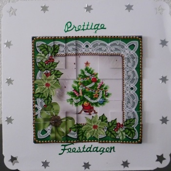 Elegant Tree Green 5in All 4 Corner Stacker by Ine Moren