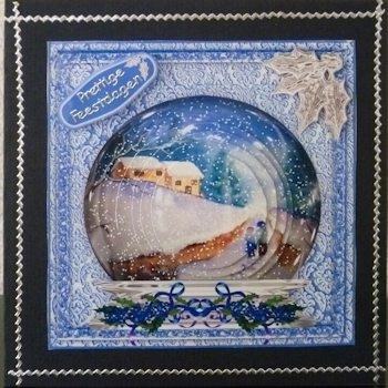 Walk in the Snow - Snow Globe Pyramid by Ine Moren
