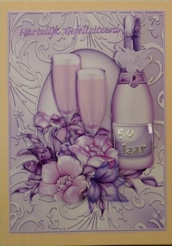Congratulations Champagne Wedding Day/anniversary Card Front by Ine Moren
