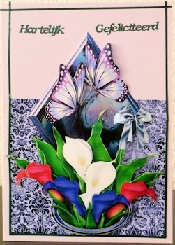 Over the Top Lillies and Butterflies by Ine Moren