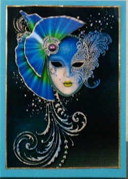 Masque - Ice Blue & Amethyst by Ine Moren