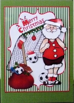 Santa Plays Football by Ine Moren