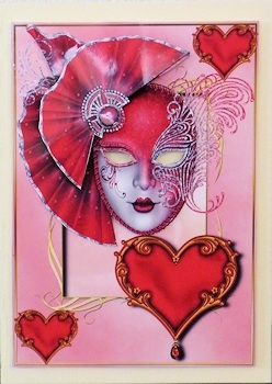 Valentine Masque & Heart+ Decoupage by Ine Moren