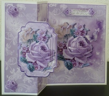 Beautiful Vintage Lilac Rose Mini Kit No Holes Fold by Ine Moren