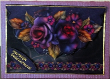 Romantic Roses Envelope Card by Ine Moren