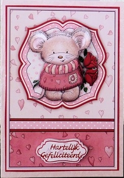 Maurice the Mouse Valentine's Day Topper & Decoupage by Ine Moren