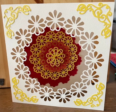 Floral Peephole And Medallion Cards 1 by Ine Moren