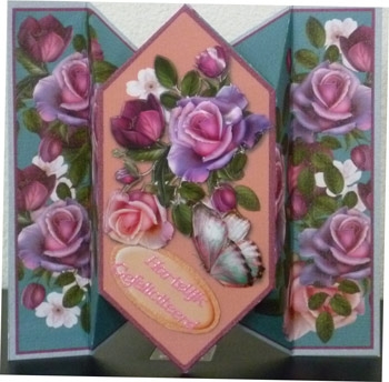 Diamond Fold Mini Kit - Pink Profusion by Ine Moren