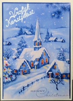 Snowy Village A5 Decoupage Ink-saving Mini Kit by Ine Moren