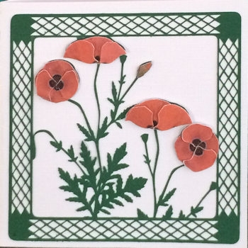 Large 3D Poppy Frame And Decoupage by Ine Moren