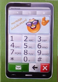 Mobile Phone Wicked Birthday Innit Teenager Quick Card by Ine Moren