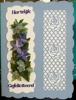 645 Lattice Rose Card by Ine Moren