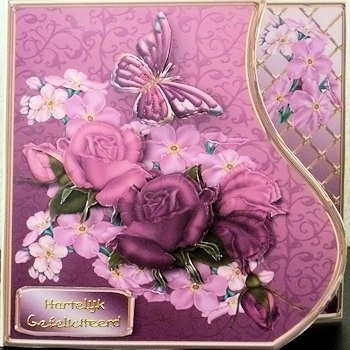 Dusky Roses - Wavy Border Card Mini Kit by Ine Moren