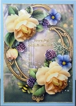 Floral Golden Frame Bumper Kit by Ine Moren