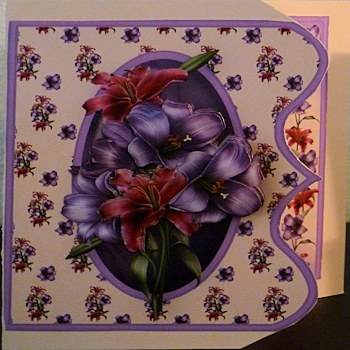 Bouquet of Lilies Offset Bracket Card Mini Kit by Ine Moren