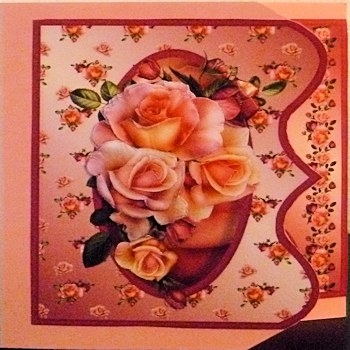 Pastel Roses Offset Bracket Card Mini Kit by Ine Moren