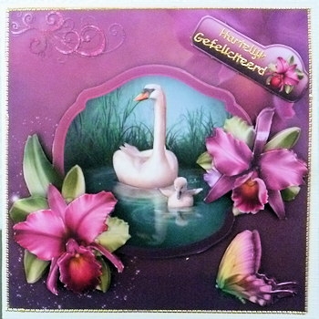 An Orchid Dream - 8" Square Card Mini Kit by Ine Moren