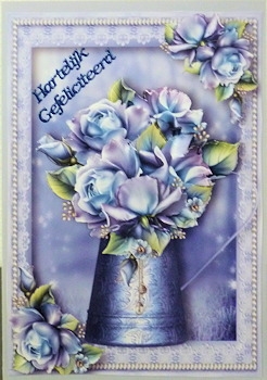 Beautiful Blue Roses Water Jug by Ine Moren