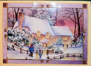 Watercolour Winter Cottages + Decoupage by Ine Moren
