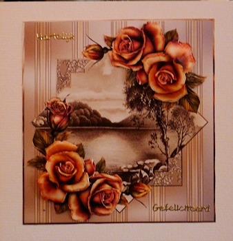 Autumn Fall Card with Decoupage by Ine Moren