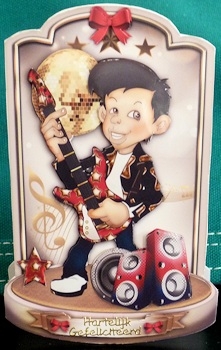 Boy with Guitar Card Kits by Ine Moren